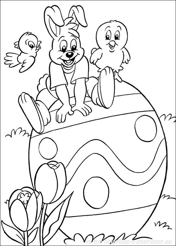 Dessin à colorier: Pâques (Fêtes et Occasions spéciales) #54469 - Coloriages à Imprimer Gratuits