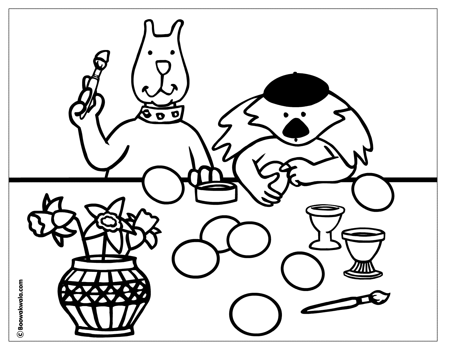 Dessin à colorier: Pâques (Fêtes et Occasions spéciales) #54641 - Coloriages à Imprimer Gratuits