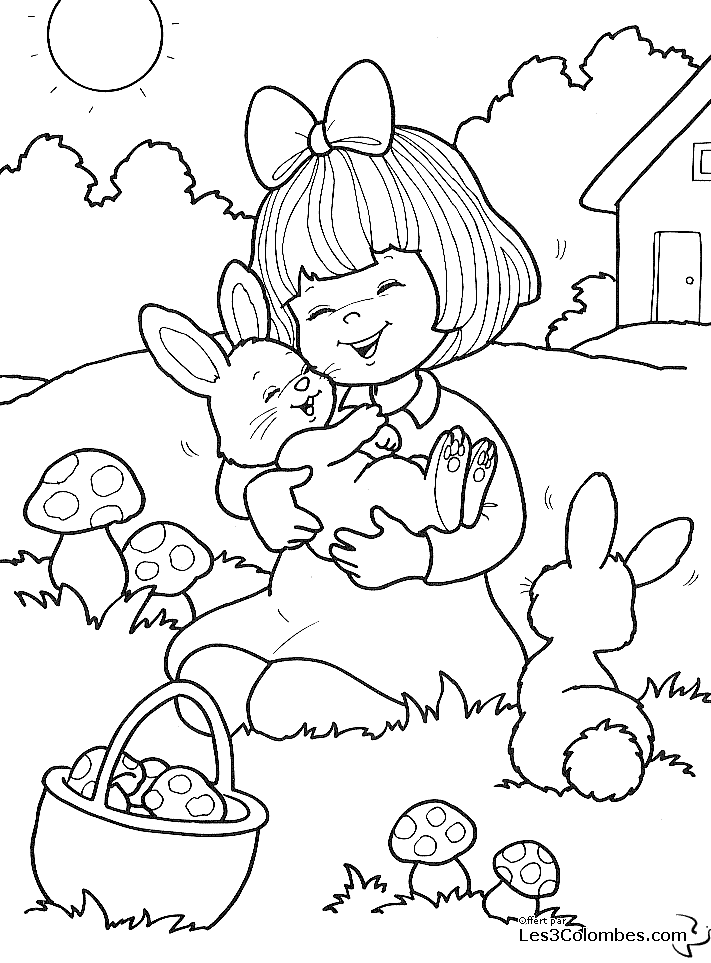 Dessin à colorier: Pâques (Fêtes et Occasions spéciales) #54656 - Coloriages à Imprimer Gratuits