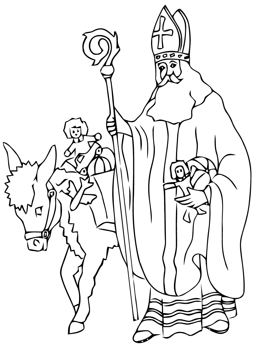 Dessin Saint Nicolas #59101 (Fêtes et Occasions spéciales) à colorier