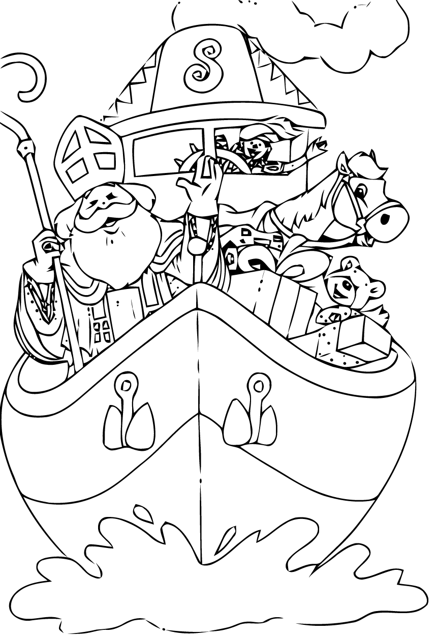 Dessin à colorier: Saint Nicolas (Fêtes et Occasions spéciales) #59129 - Coloriages à Imprimer Gratuits