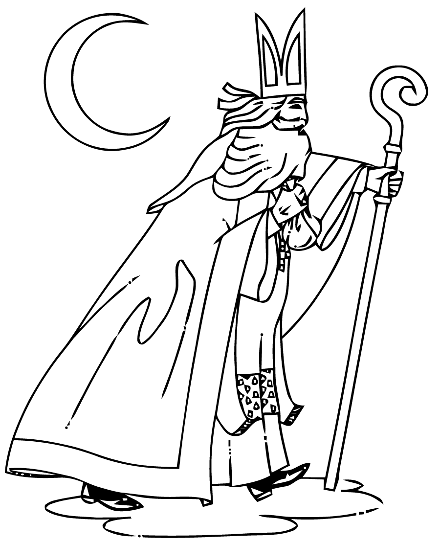 Dessin à colorier: Saint Nicolas (Fêtes et Occasions spéciales) #59203 - Coloriages à Imprimer Gratuits