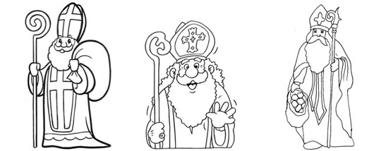 Dessin à colorier: Saint Nicolas (Fêtes et Occasions spéciales) #59227 - Coloriages à Imprimer Gratuits