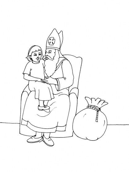 Dessin à colorier: Saint Nicolas (Fêtes et Occasions spéciales) #59279 - Coloriages à Imprimer Gratuits