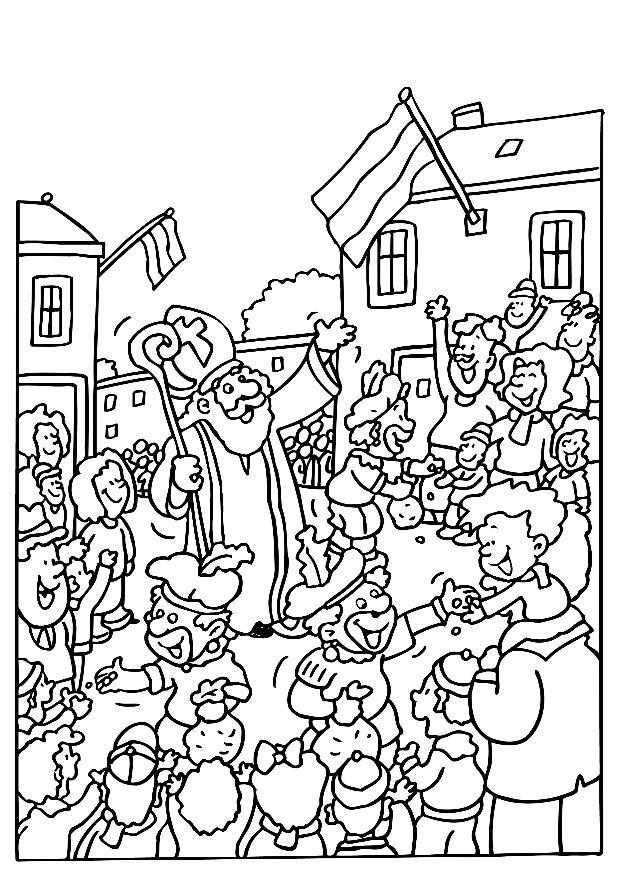 Dessin à colorier: Saint Nicolas (Fêtes et Occasions spéciales) #59288 - Coloriages à Imprimer Gratuits