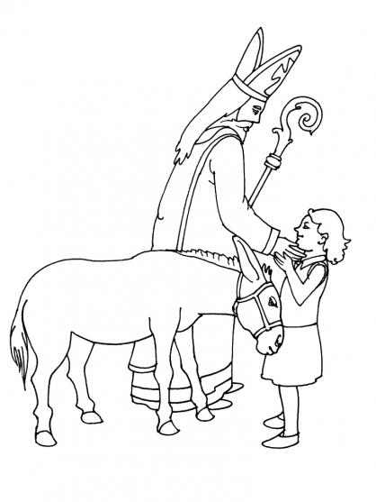 Dessin à colorier: Saint Nicolas (Fêtes et Occasions spéciales) #59296 - Coloriages à Imprimer Gratuits