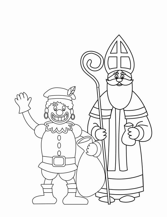 Dessin à colorier: Saint Nicolas (Fêtes et Occasions spéciales) #59363 - Coloriages à Imprimer Gratuits