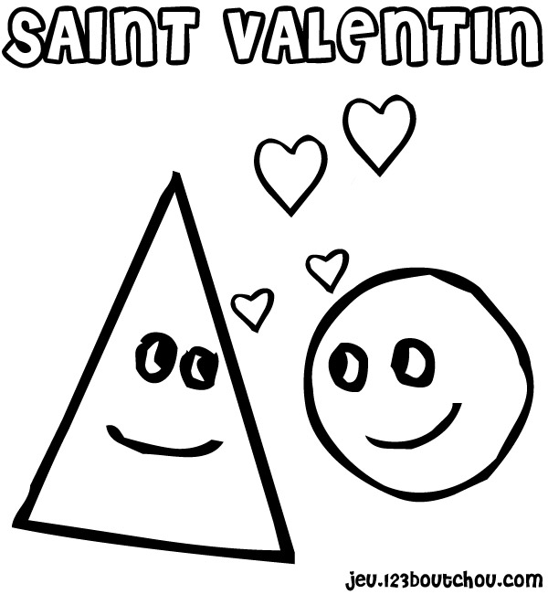 Dessin à colorier: Saint Valentin (Fêtes et Occasions spéciales) #53986 - Coloriages à Imprimer Gratuits