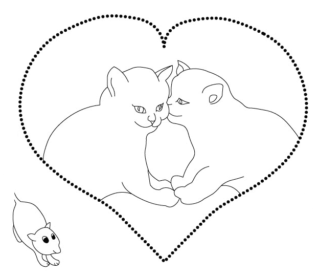 Dessin à colorier: Saint Valentin (Fêtes et Occasions spéciales) #54021 - Coloriages à Imprimer Gratuits