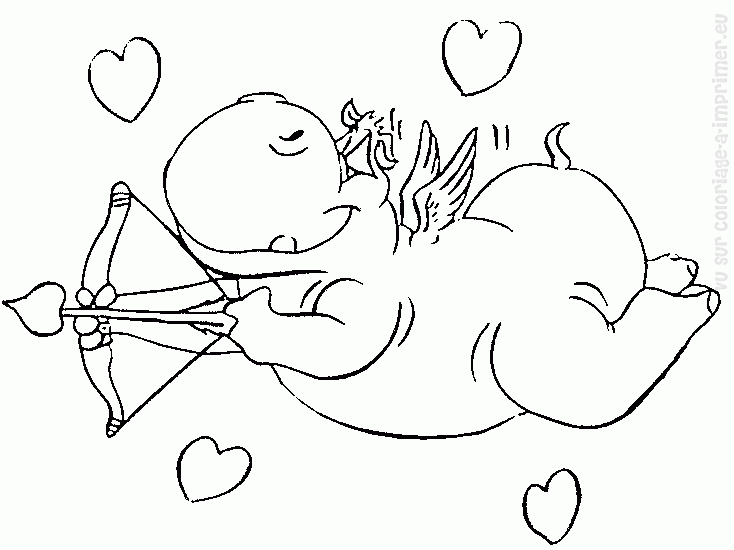 Dessin à colorier: Saint Valentin (Fêtes et Occasions spéciales) #54041 - Coloriages à Imprimer Gratuits