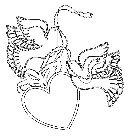 Dessin à colorier: Saint Valentin (Fêtes et Occasions spéciales) #54067 - Coloriages à Imprimer Gratuits