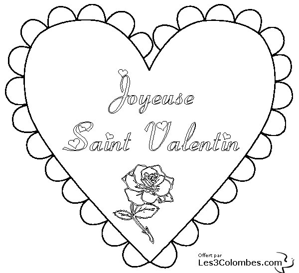 Coloriage Saint Valentin 54075 Fêtes Et Occasions Spéciales Dessin