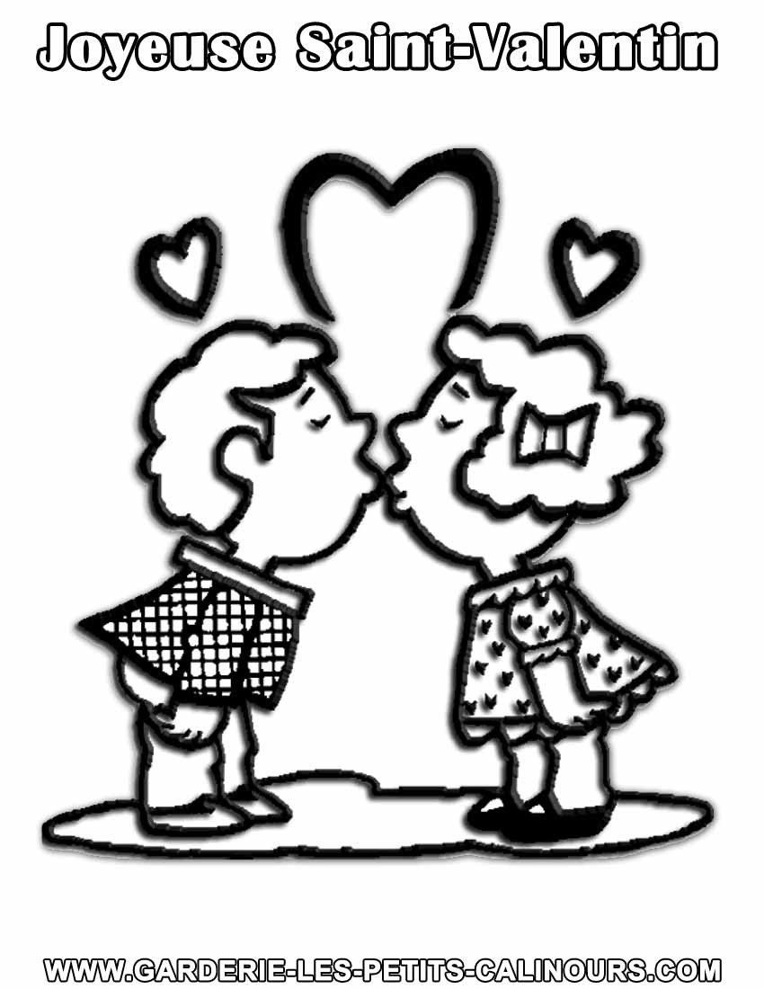 Dessin à colorier: Saint Valentin (Fêtes et Occasions spéciales) #54104 - Coloriages à Imprimer Gratuits