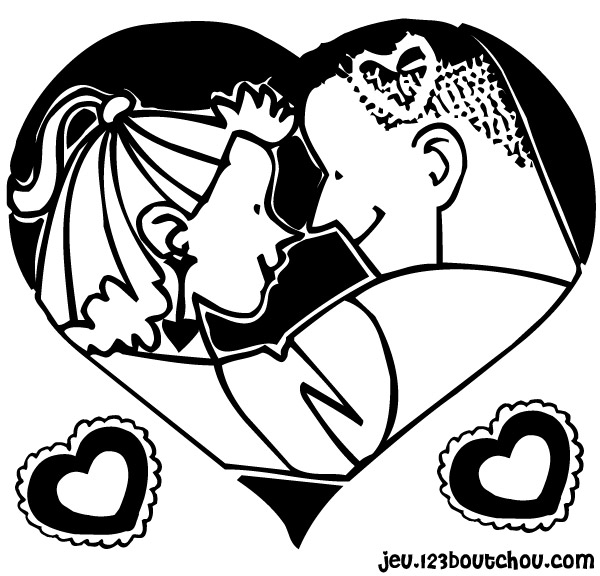 Dessin à colorier: Saint Valentin (Fêtes et Occasions spéciales) #54111 - Coloriages à Imprimer Gratuits