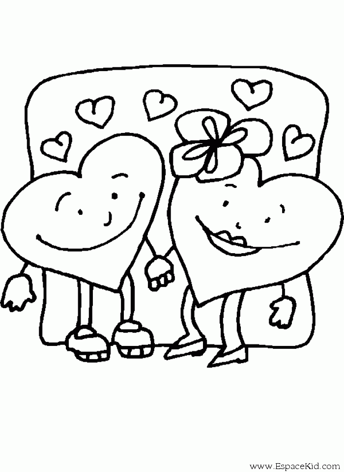 Dessin à colorier: Saint Valentin (Fêtes et Occasions spéciales) #54130 - Coloriages à Imprimer Gratuits