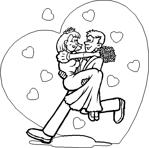 Dessin à colorier: Saint Valentin (Fêtes et Occasions spéciales) #54182 - Coloriages à Imprimer Gratuits