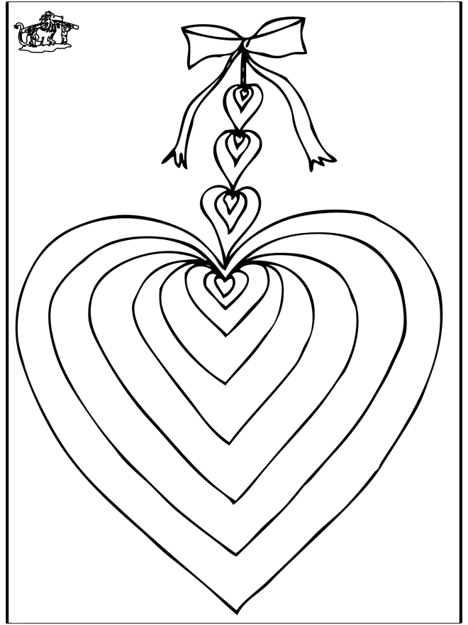 Dessin à colorier: Saint Valentin (Fêtes et Occasions spéciales) #54288 - Coloriages à Imprimer Gratuits