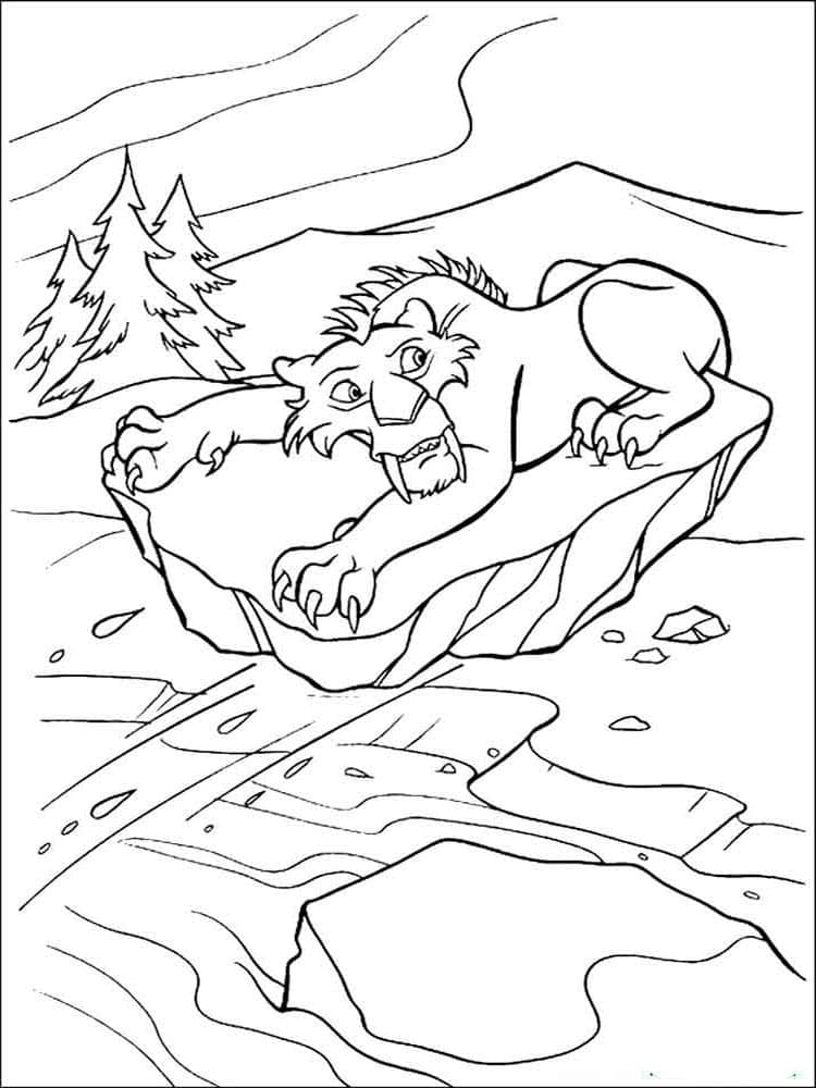 Joli coloriage Âge de Glace #205575 de la collection Films d'Animation, prêt à imprimer pour petits et grands