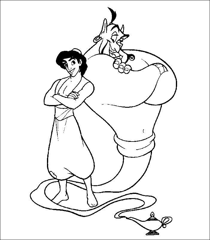 Dessin à colorier: Aladdin (Films d'animation) #127594 - Coloriages à Imprimer Gratuits