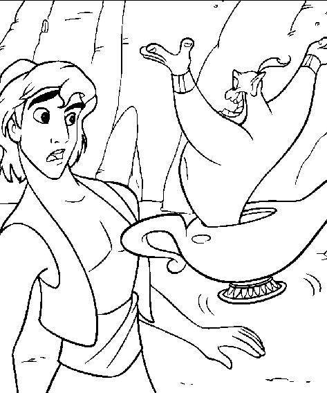 Dessin à colorier: Aladdin (Films d'animation) #127652 - Coloriages à Imprimer Gratuits