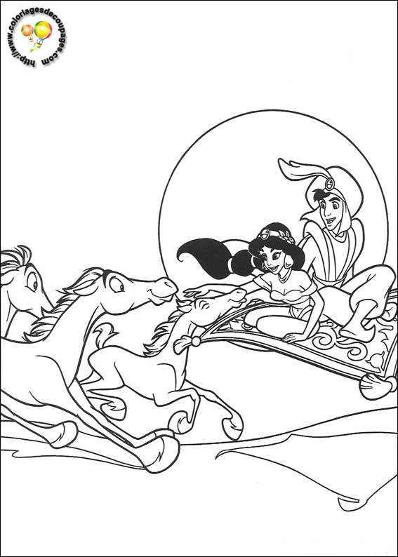 Dessin à colorier: Aladdin (Films d'animation) #127660 - Coloriages à Imprimer Gratuits