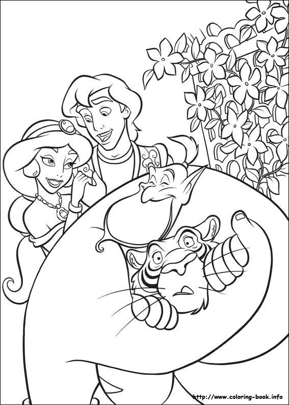 Dessin à colorier: Aladdin (Films d'animation) #127679 - Coloriages à Imprimer Gratuits