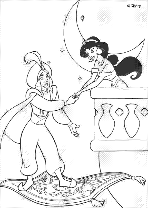 Dessin à colorier: Aladdin (Films d'animation) #127688 - Coloriages à Imprimer Gratuits