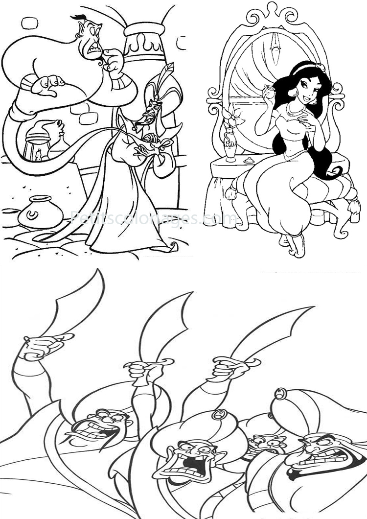 Dessin à colorier: Aladdin (Films d'animation) #127706 - Coloriages à Imprimer Gratuits