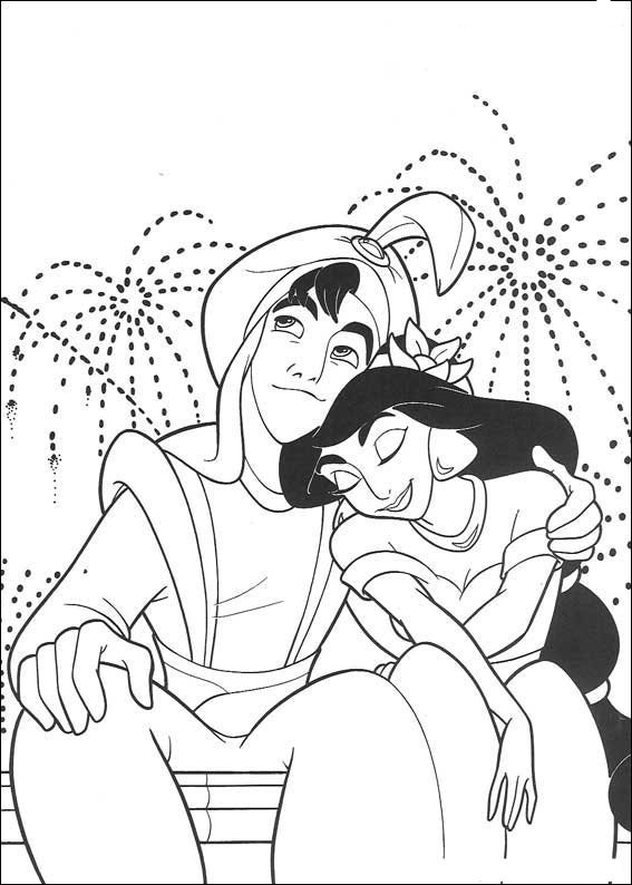 Dessin à colorier: Aladdin (Films d'animation) #127715 - Coloriages à Imprimer Gratuits