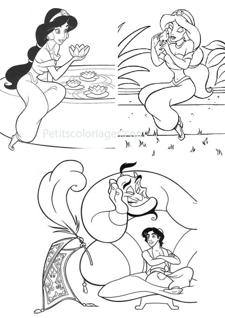 Dessin à colorier: Aladdin (Films d'animation) #127730 - Coloriages à Imprimer Gratuits