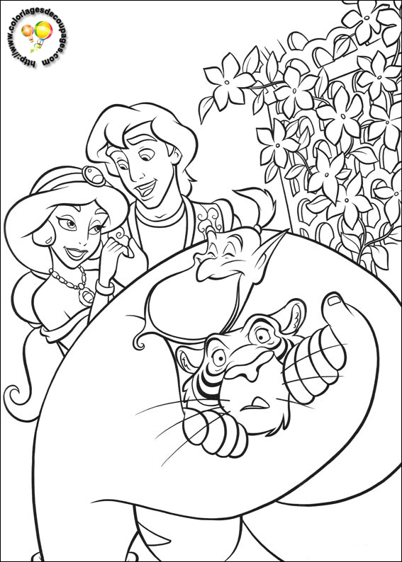 Dessin à colorier: Aladdin (Films d'animation) #127742 - Coloriages à Imprimer Gratuits