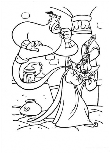 Dessin à colorier: Aladdin (Films d'animation) #127745 - Coloriages à Imprimer Gratuits