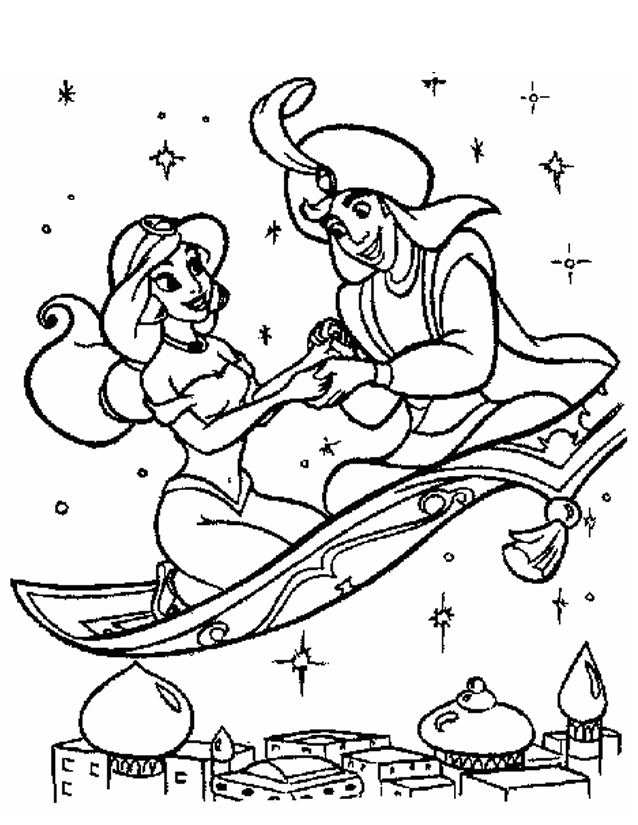 Dessin à colorier: Aladdin (Films d'animation) #127760 - Coloriages à Imprimer Gratuits