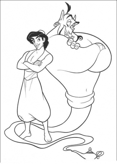 Dessin à colorier: Aladdin (Films d'animation) #127763 - Coloriages à Imprimer Gratuits
