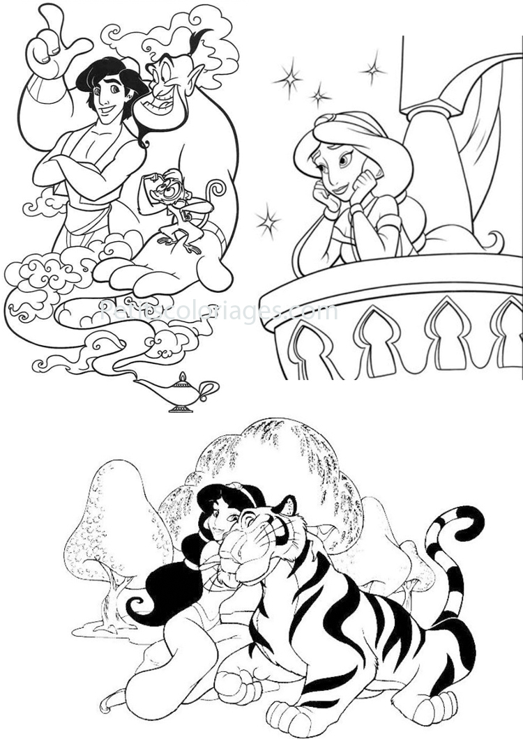 Dessin à colorier: Aladdin (Films d'animation) #127783 - Coloriages à Imprimer Gratuits
