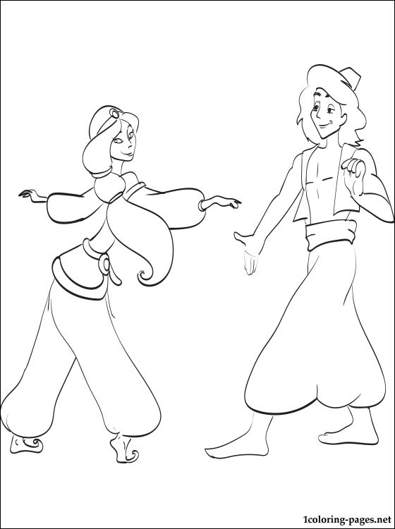 Dessin à colorier: Aladdin (Films d'animation) #127797 - Coloriages à Imprimer Gratuits