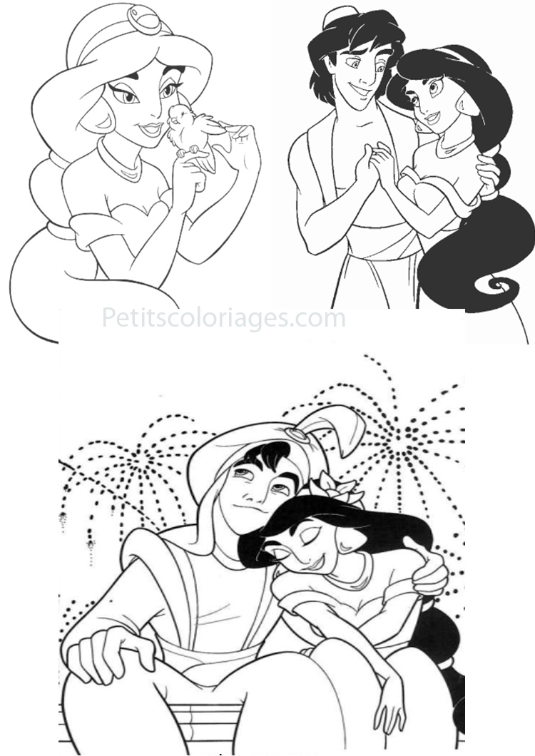 Dessin à colorier: Aladdin (Films d'animation) #127801 - Coloriages à Imprimer Gratuits
