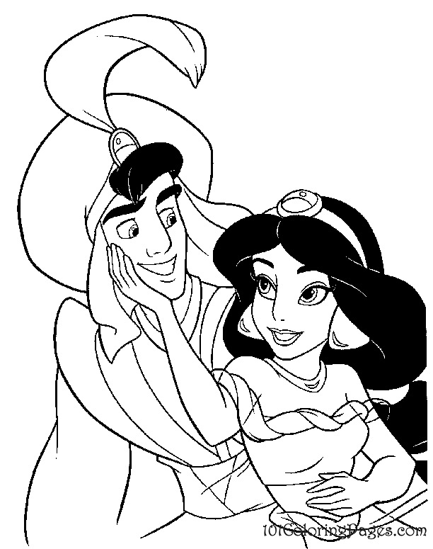 Dessin à colorier: Aladdin (Films d'animation) #127812 - Coloriages à Imprimer Gratuits
