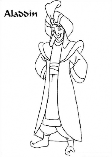 Dessin à colorier: Aladdin (Films d'animation) #127821 - Coloriages à Imprimer Gratuits