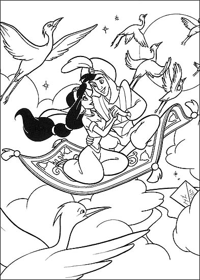 Dessin à colorier: Aladdin (Films d'animation) #127828 - Coloriages à Imprimer Gratuits