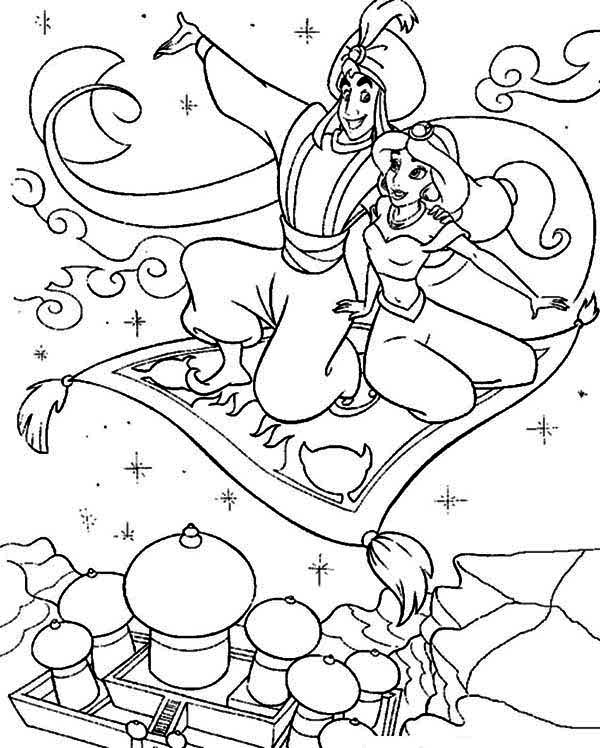 Dessin à colorier: Aladdin (Films d'animation) #127837 - Coloriages à Imprimer Gratuits