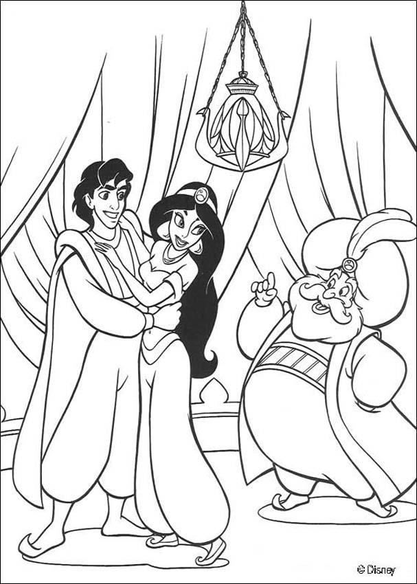 Dessin à colorier: Aladdin (Films d'animation) #127846 - Coloriages à Imprimer Gratuits