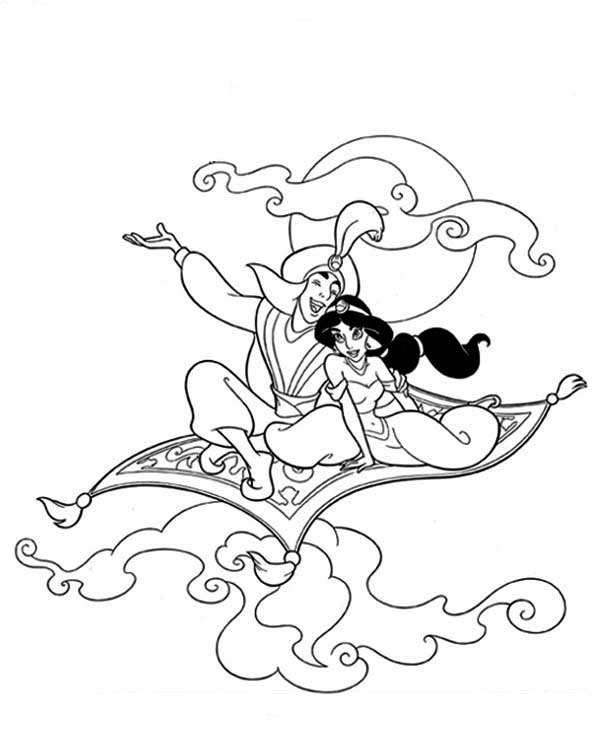 Dessin à colorier: Aladdin (Films d'animation) #127849 - Coloriages à Imprimer Gratuits