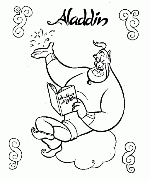 Dessin à colorier: Aladdin (Films d'animation) #127854 - Coloriages à Imprimer Gratuits