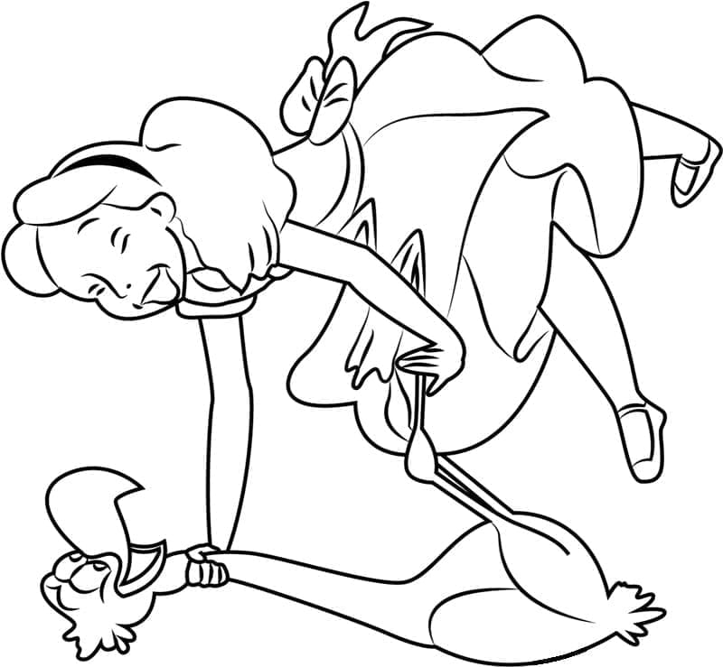 Joli coloriage Alice au pays des merveilles #202785 de la collection Films d'Animation, prêt à imprimer pour petits et grands