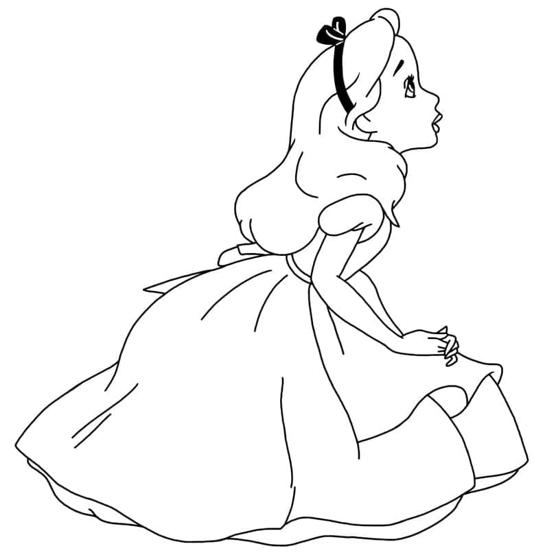 Coloriage gratuit Alice au pays des merveilles #202817 de la collection Films d'Animation à imprimer