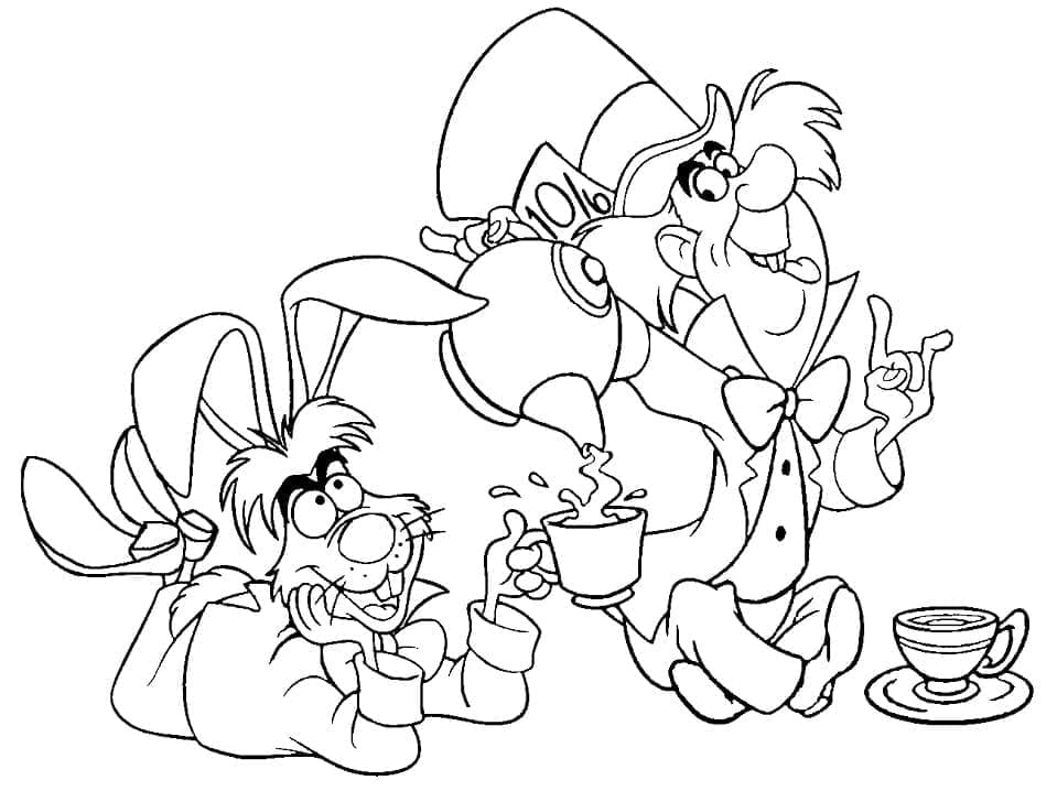 Coloriage Alice au pays des merveilles #202824 à imprimer gratuitement, extrait de la collection Films d'Animation