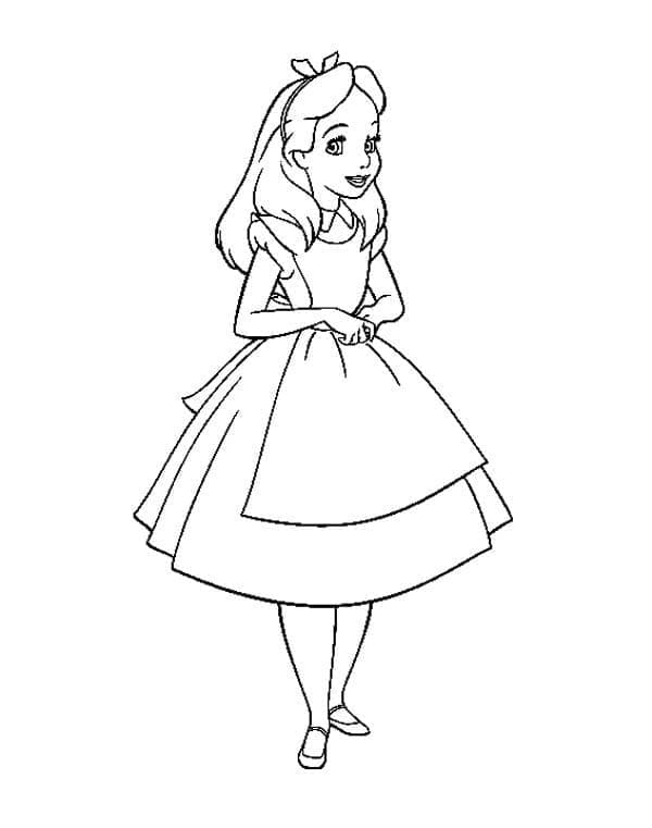 Coloriage à imprimer Alice au pays des merveilles #202828 de la série Films d'Animation, gratuit pour enfants et adultes