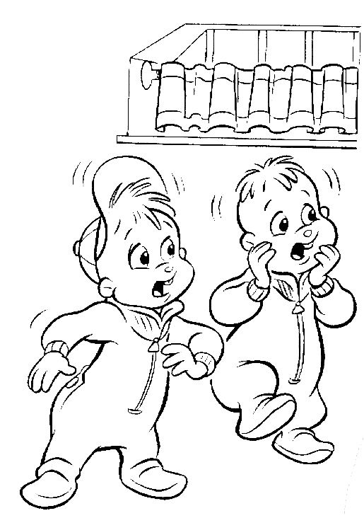 Dessin à colorier: Alvin et les Chipmunks (Films d'animation) #128260 - Coloriages à Imprimer Gratuits