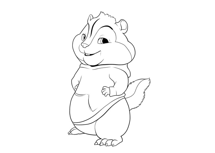 Dessin à colorier: Alvin et les Chipmunks (Films d'animation) #128290 - Coloriages à Imprimer Gratuits